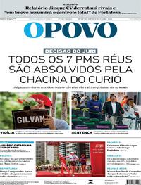 Capa do jornal O Povo 01/09/2025