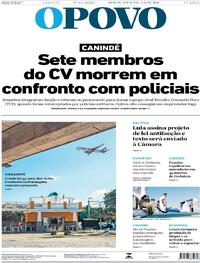 Capa do jornal O Povo 01/11/2025