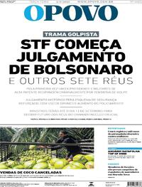 Capa do jornal O Povo 02/09/2025