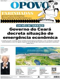 Capa do jornal O Povo 05/09/2025