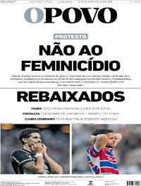 Capa do jornal O Povo 08/12/2025