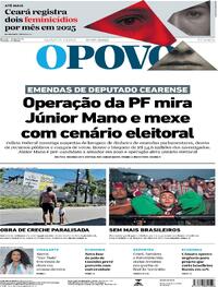 Capa do jornal O Povo 09/07/2025