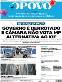 Capa do jornal O Povo 09/10/2025