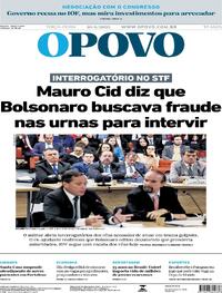 Capa do jornal O Povo 10/06/2025