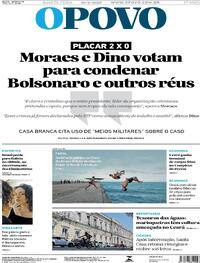 Capa do jornal O Povo 10/09/2025