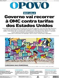 Capa do jornal O Povo 11/07/2025