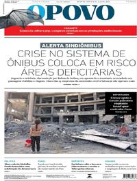 Capa do jornal O Povo 12/08/2025