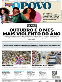 Capa do jornal O Povo 13/11/2025