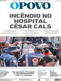 Capa do jornal O Povo 14/11/2025