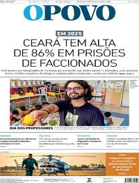Capa do jornal O Povo 15/10/2025