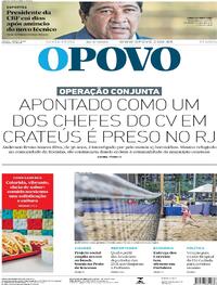 Capa do jornal O Povo 16/05/2025