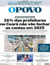 Capa do jornal O Povo 16/12/2025
