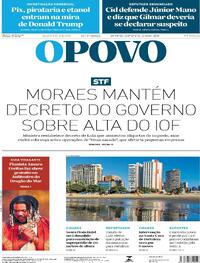 Capa do jornal O Povo 17/07/2025