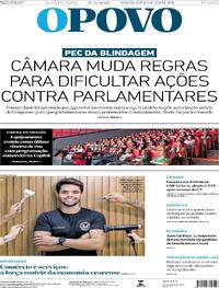 Capa do jornal O Povo 17/09/2025