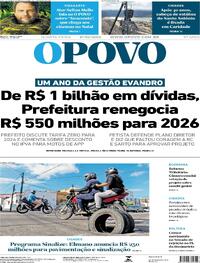 Capa do jornal O Povo 17/12/2025