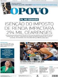 Capa do jornal O Povo 18/10/2025