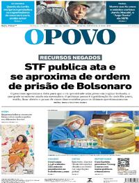 Capa do jornal O Povo 18/11/2025