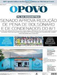 Capa do jornal O Povo 18/12/2025