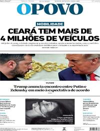 Capa do jornal O Povo 19/08/2025