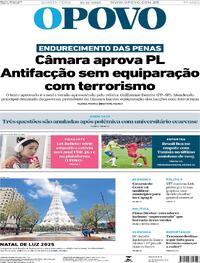 Capa do jornal O Povo 19/11/2025
