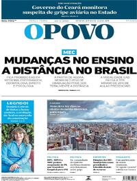 Capa do jornal O Povo 20/05/2025