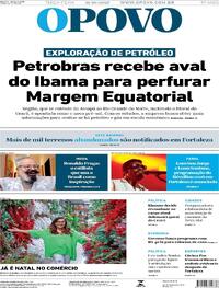 Capa do jornal O Povo 21/10/2025