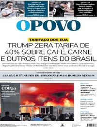 Capa do jornal O Povo 21/11/2025