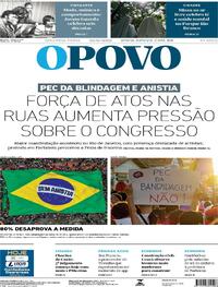 Capa do jornal O Povo 22/09/2025
