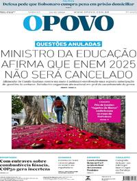 Capa do jornal O Povo 22/11/2025