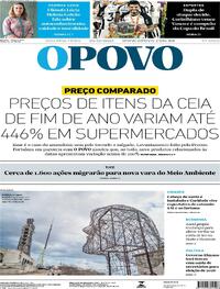 Capa do jornal O Povo 22/12/2025