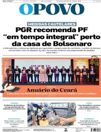 Capa do jornal O Povo 26/08/2025