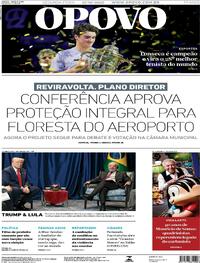 Capa do jornal O Povo 27/10/2025