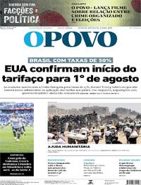 Capa do jornal O Povo 28/07/2025