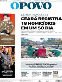 Capa do jornal O Povo 28/10/2025