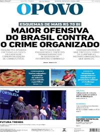 Capa do jornal O Povo 29/08/2025
