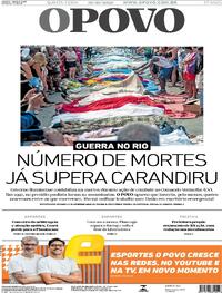 Capa do jornal O Povo 30/10/2025