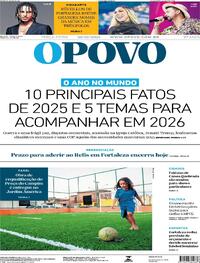 Capa do jornal O Povo 30/12/2025