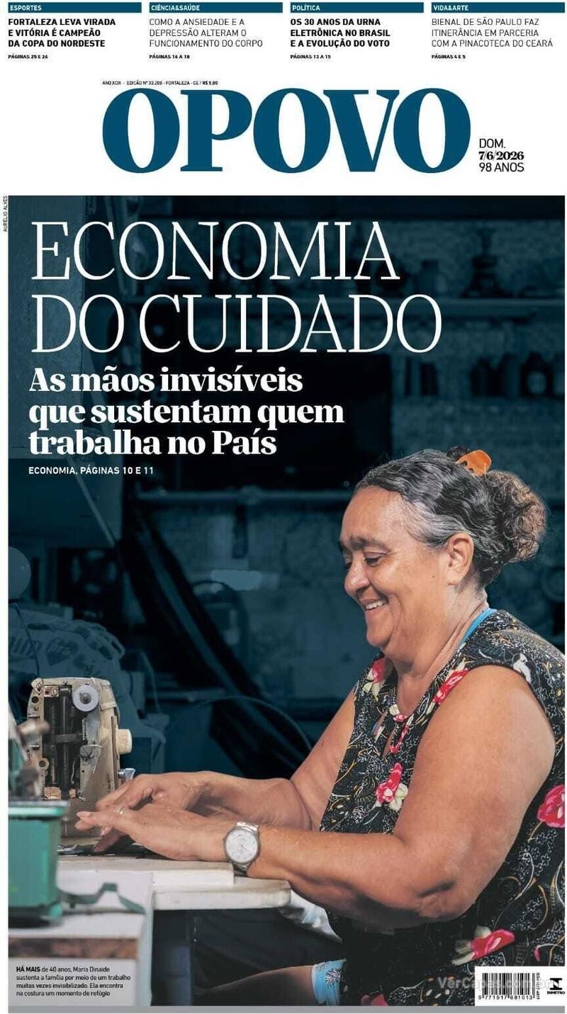 Capa do jornal O Povo 07/06/2026