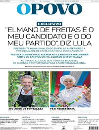 Capa do jornal O Povo 01/04/2026