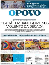 Capa do jornal O Povo 02/02/2026