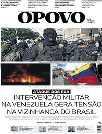 Capa do jornal O Povo 04/01/2026