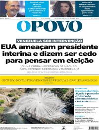 Capa do jornal O Povo 05/01/2026