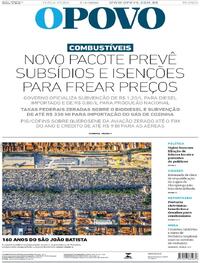 Capa do jornal O Povo 07/04/2026