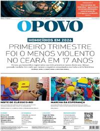 Capa do jornal O Povo 08/04/2026