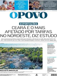 Capa do jornal O Povo 08/08/2026