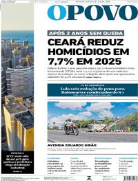Capa do jornal O Povo 09/01/2026