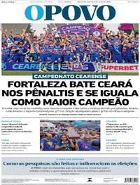 Capa do jornal O Povo 09/03/2026