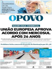 Capa do jornal O Povo 10/01/2026