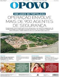 Capa do jornal O Povo 10/04/2026