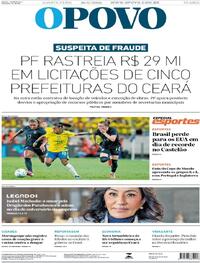Capa do jornal O Povo 10/06/2026